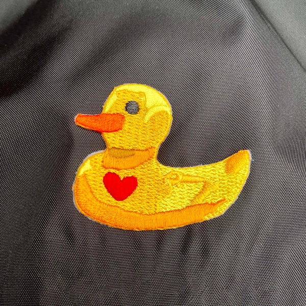 Embroidered iron-on patch. Ducky