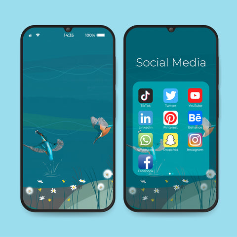 Kingfishers mobile phone wallpaper