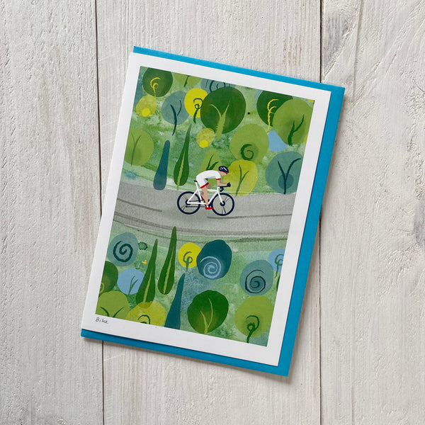 Triathlon bike greeting card