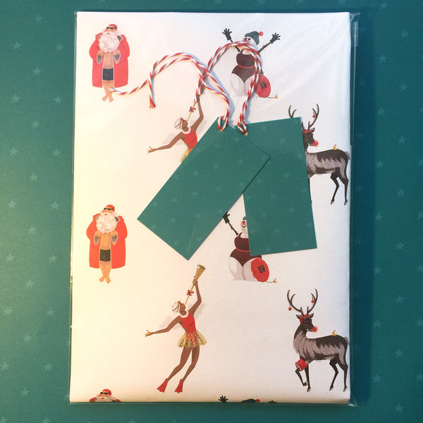 Luxury Christmas gift wrap and tags for swimmers