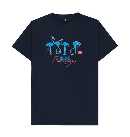 Navy Blue Blue Flamingos t-shirt - classic fit