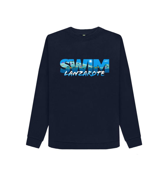 Navy Blue Swim Lanzarote sweatshirt. Women's fit