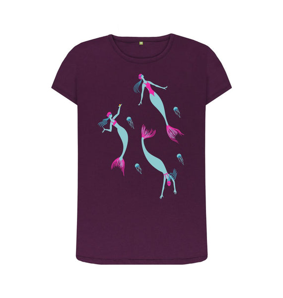 Purple Mermaid T-shirt for wild swimmers