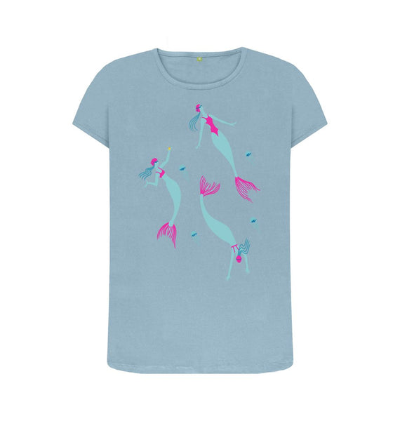 Stone Blue Mermaid T-shirt for wild swimmers