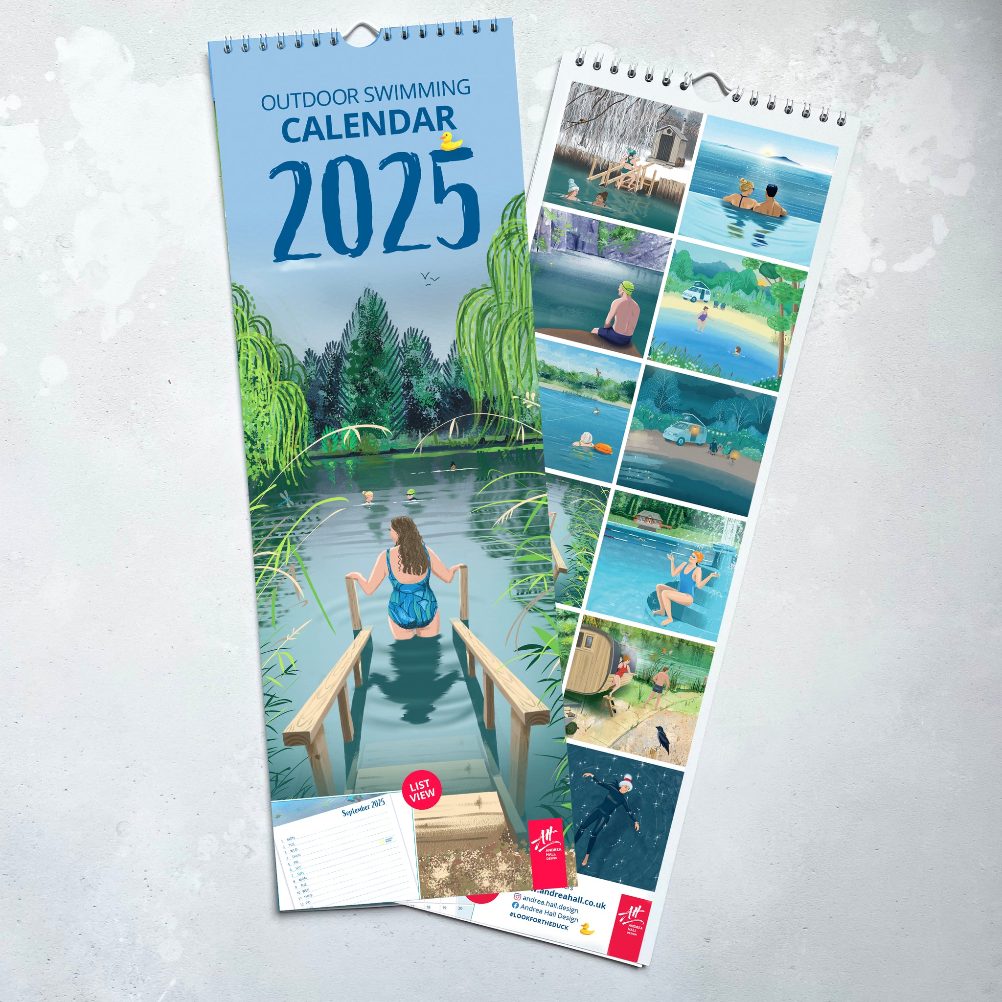 2025 Andrea Hall Outdoor Swimming calendar