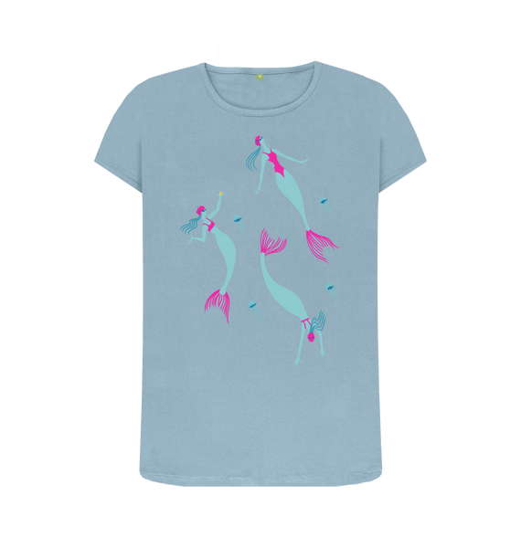 Stone Blue Printed T-shirt Front