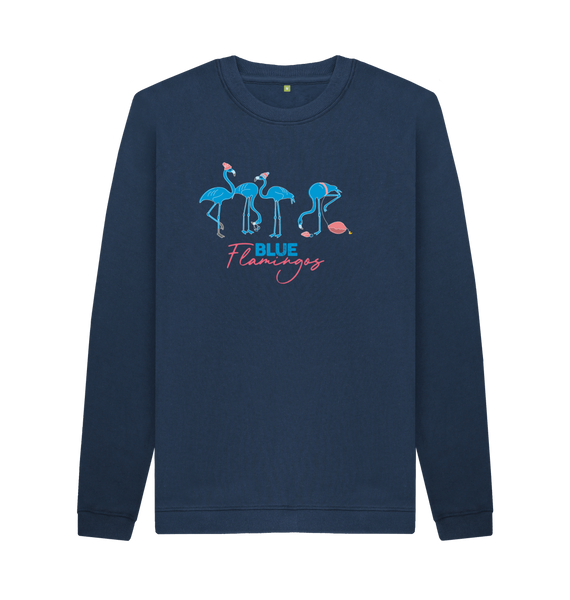 Navy Blue Printed Sweater