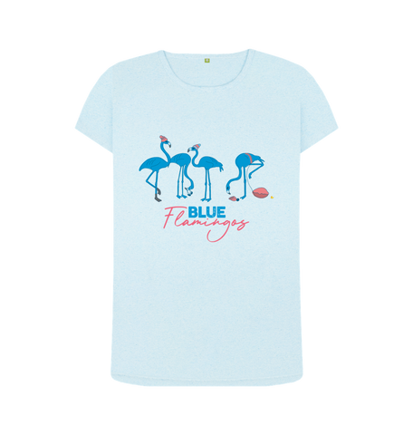Light Blue Recycled Printed T-Shirt
