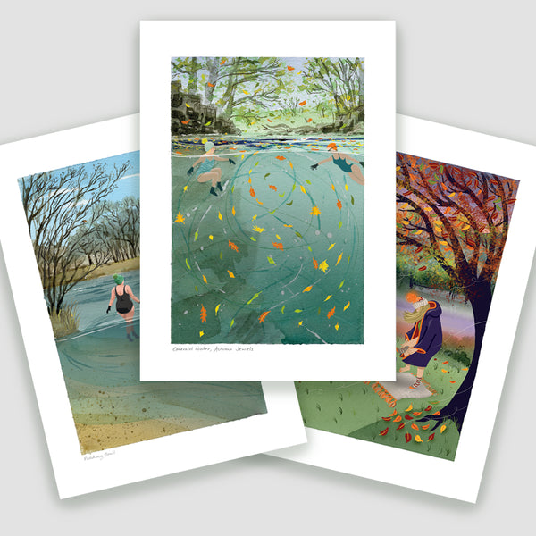 Autumn Swimming Collection | 3-Print Bundle – Studio Printed Fine Art Prints