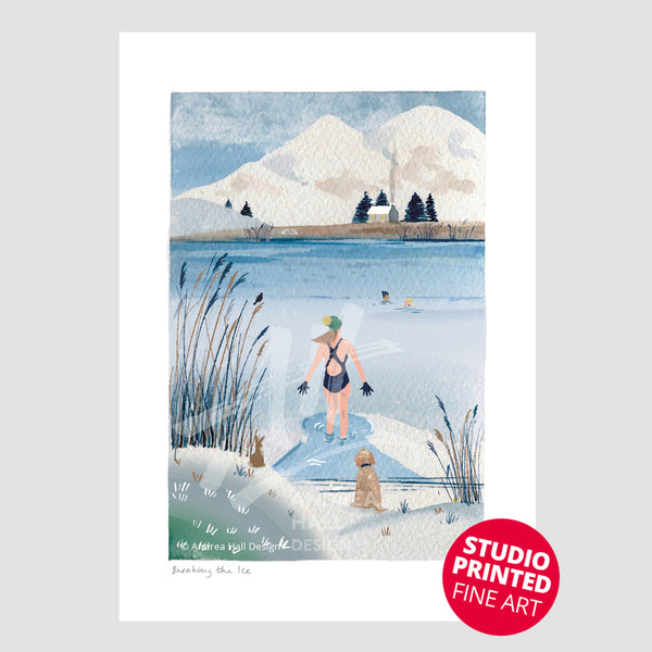 Breaking The Ice | Winter Swimming Print – Studio Printed Fine Art Print