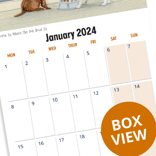 Graeme Hall The Dogfather, fully illustrated 2024 calendar