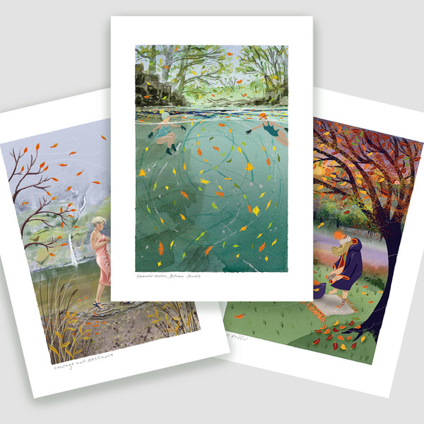Autumn Swimming Collection | 3-Print Bundle – Studio Printed Fine Art Prints