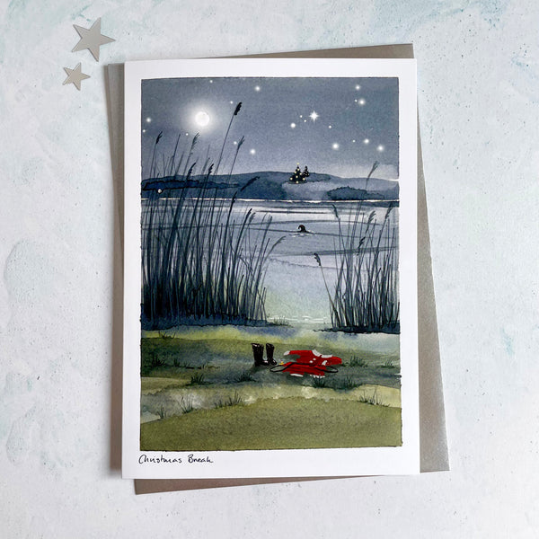 Pack of 4 Wild Swimming Christmas cards