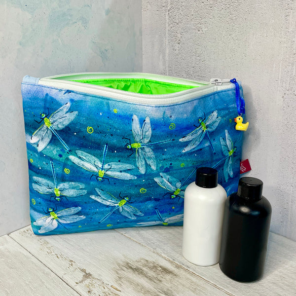 Waterproof swim pouch. Dragonflies design