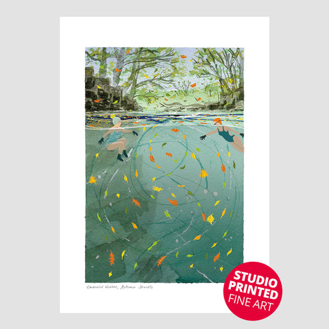 Emerald Water, Autumn Jewels | Wild Swimming Print – Studio Printed Fine Art Print
