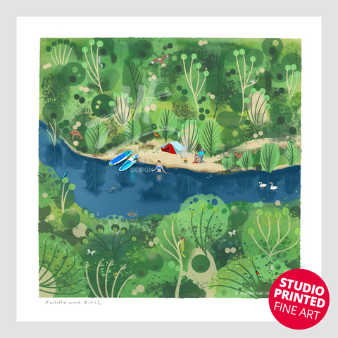 Paddle and Pitch | Mini Adventure – Studio Printed Fine Art Print