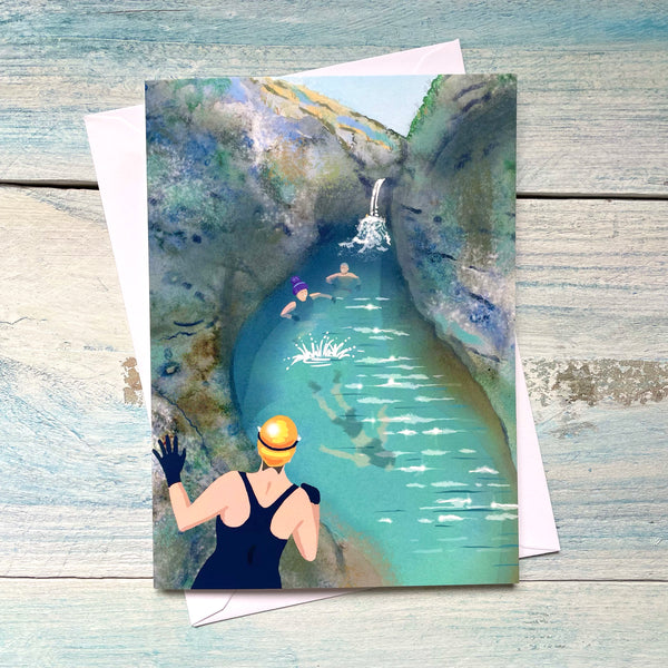 Wild Swimming card. Hidden Gem