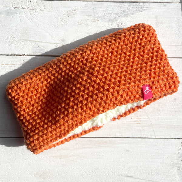 Hand-knitted deep headband