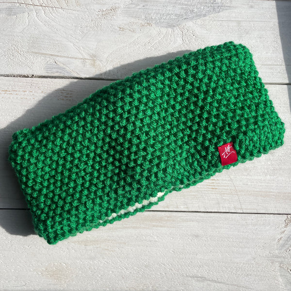 Hand Knitted headband in Fresh Green