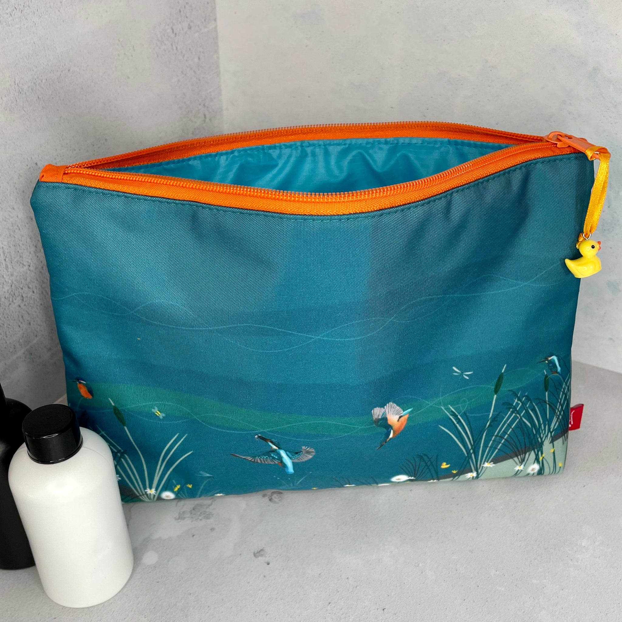 Waterproof swim pouch. Kingfishers design