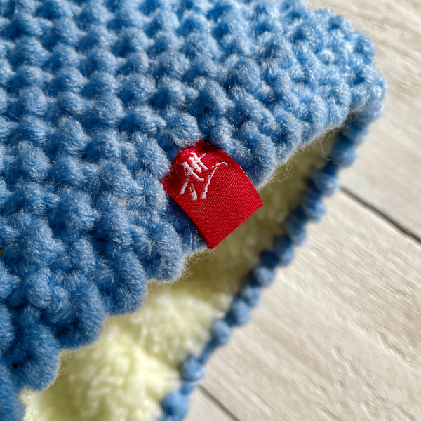 Hand-knitted headband – Narrow band – Sky Blue