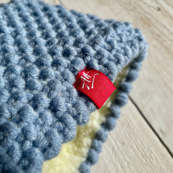 Hand-knitted headband – Deep Band – Soft Blue