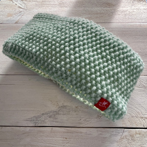 Hand-knitted headband – Deep Band – Mint Green