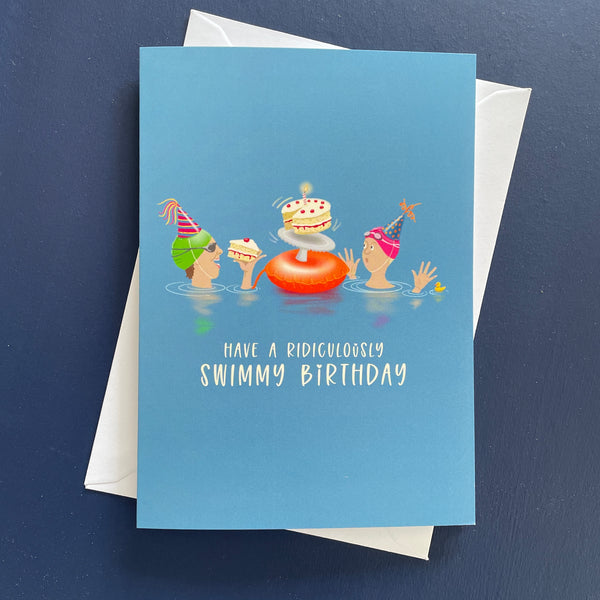 Outdoor swimming birthday card – Ridiculously Swimmy Birthday
