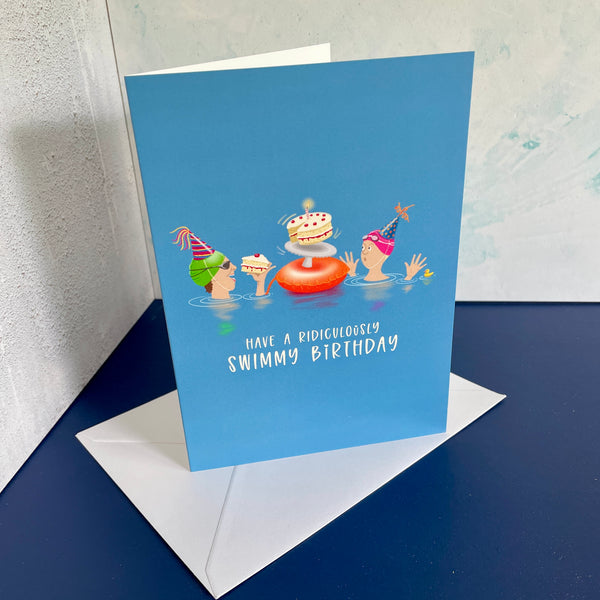 Outdoor swimming birthday card – Ridiculously Swimmy Birthday