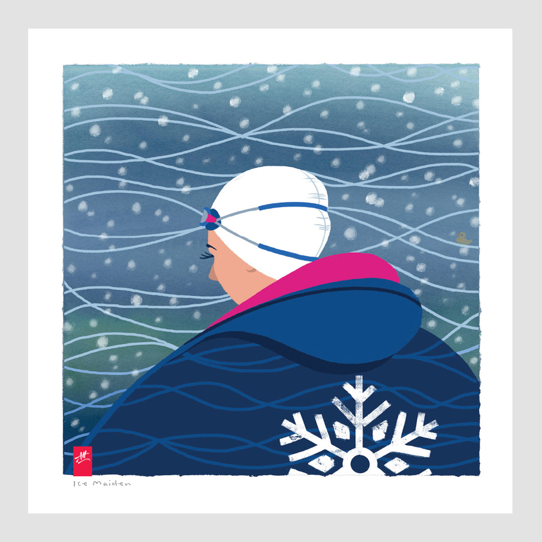 Ice Maiden | Winter Swimming – Studio Printed Fine Art Print