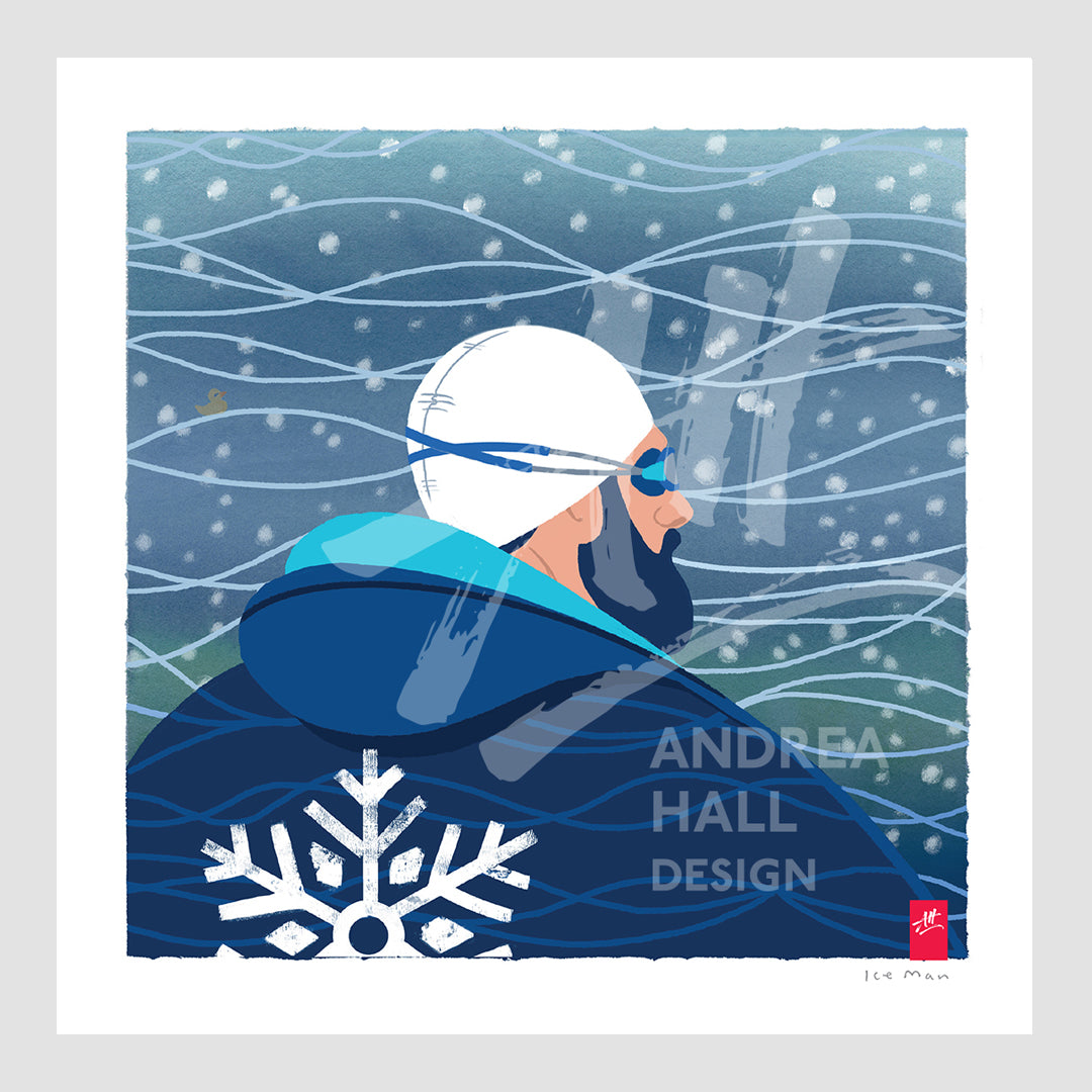 Ice swimmer print – Ice Man