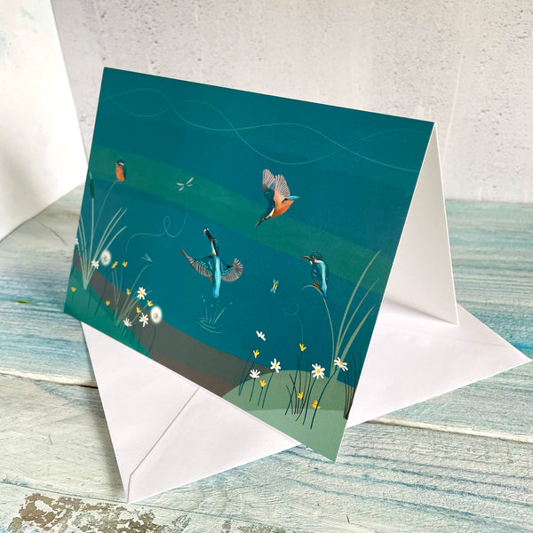 Kingfishers greetings card