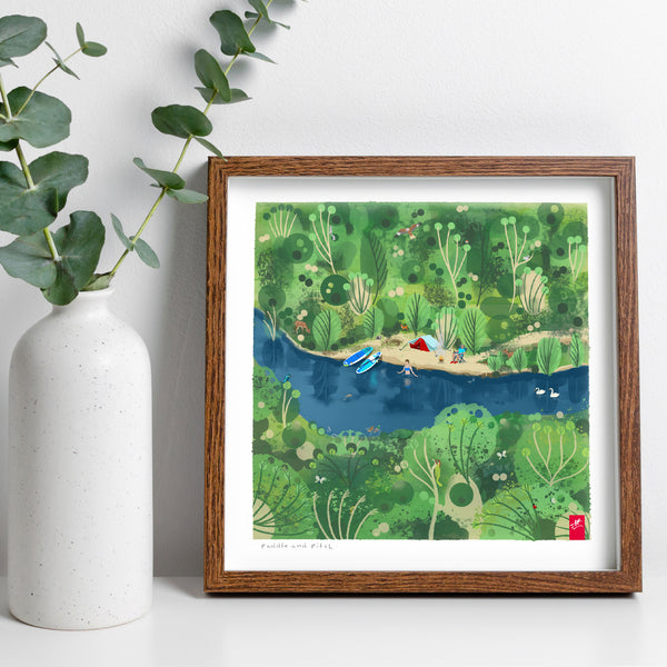 Paddle and Pitch. Signed Art Print