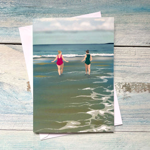 Sea Swimming greetings card