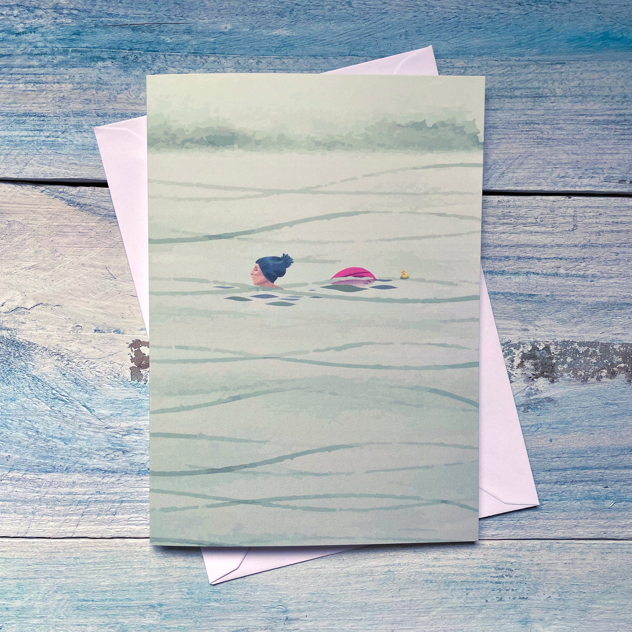 Wild Swimming card. Serene Swim