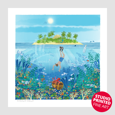 Treasure Island | Ocean Snorkelling – Studio Printed Fine Art Print