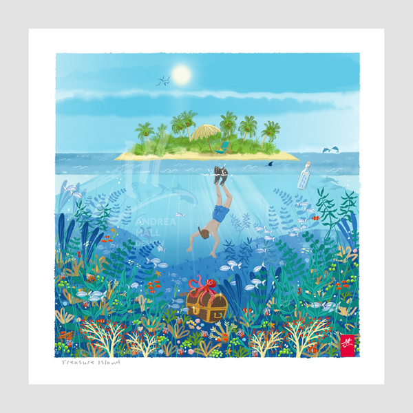 Treasure Island. Signed Art Print