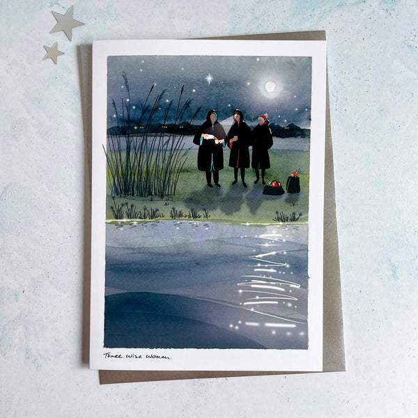 Pack of 4 Wild Swimming Christmas cards