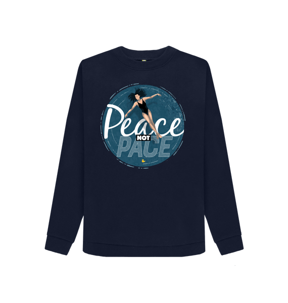 Navy Blue Printed Sweater Front