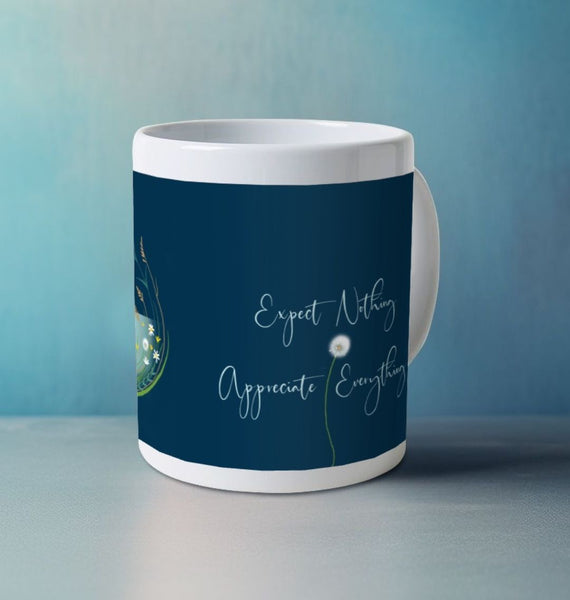 Expect Nothing, Appreciate Everything Navy Mug