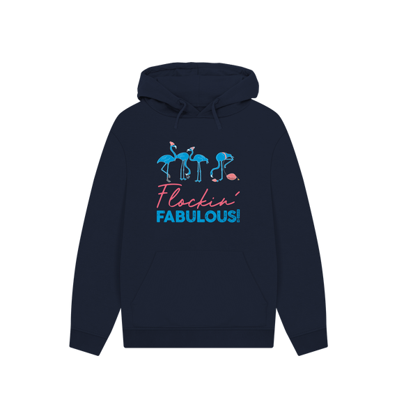 Navy Printed Hoody Front