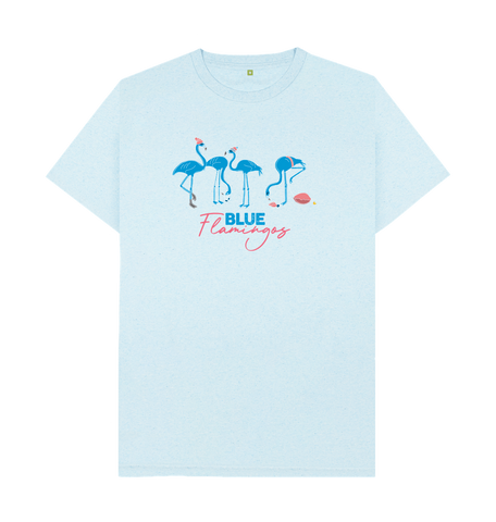 Light Blue Recycled Printed T-Shirt