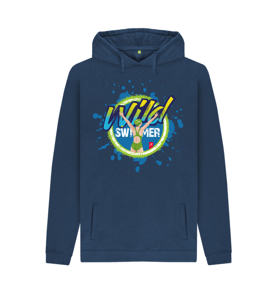Navy Printed Hoody Front