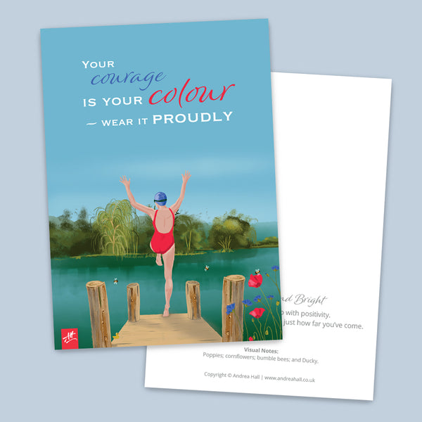 Outdoor Swimming postcards set. Tide and Time