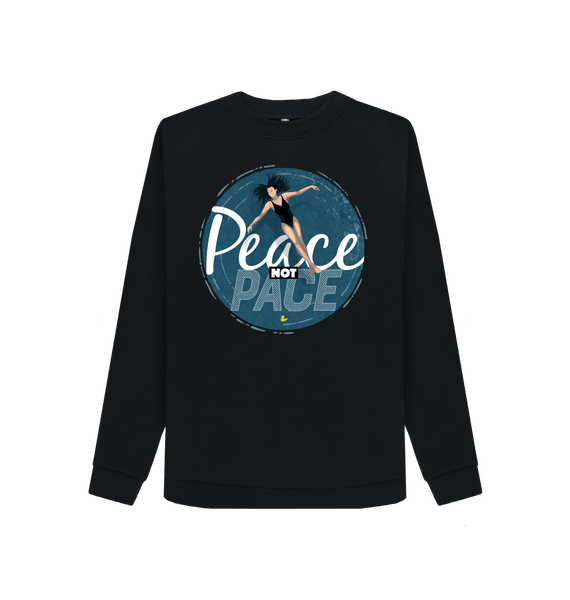 Black Printed Sweater Front