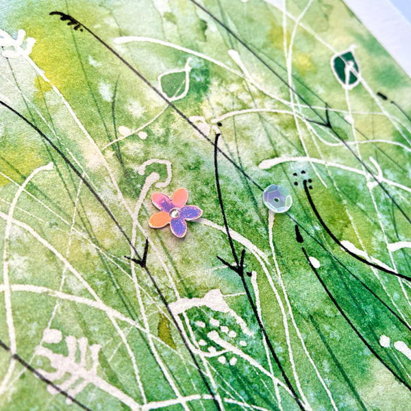 Embellished art print. 'Spring Vibes'