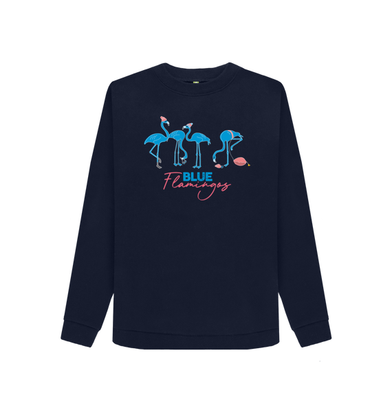 Navy Blue Printed Sweater