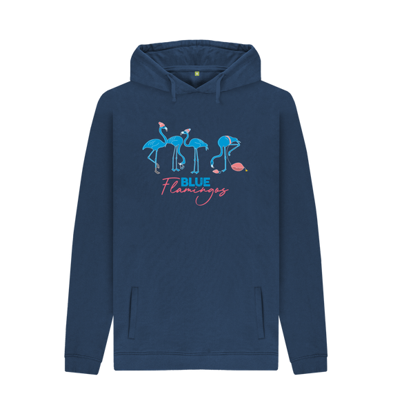 Navy Printed Hoody