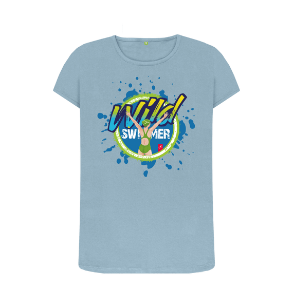 Stone Blue Printed T-shirt Front
