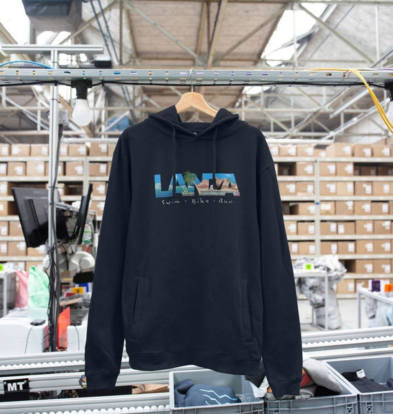Lanza, Swim Bike Run hoodie. Unisex fit